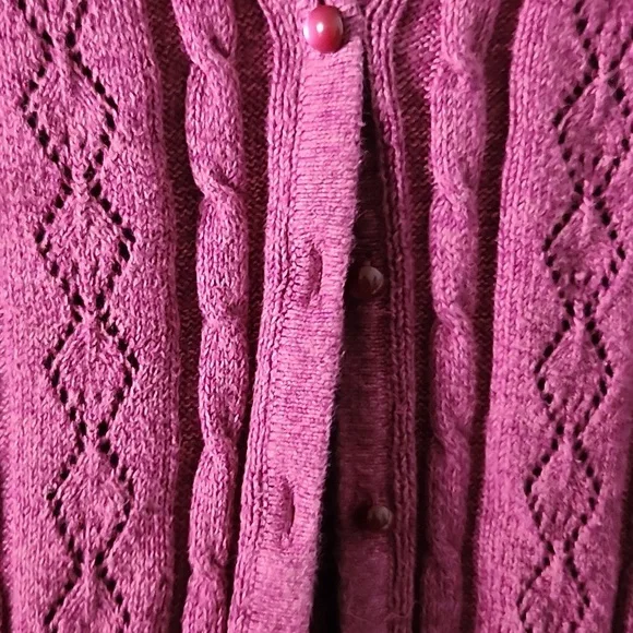 Croft&Barrow Size M womens Sweater 1/4 Button Up EUC. (24) - Picture 3 of 6